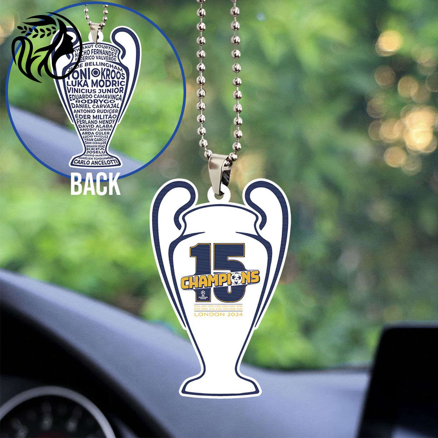 Real Madrid CF Custom Shape-sided Acrylic Car Ornament Gift