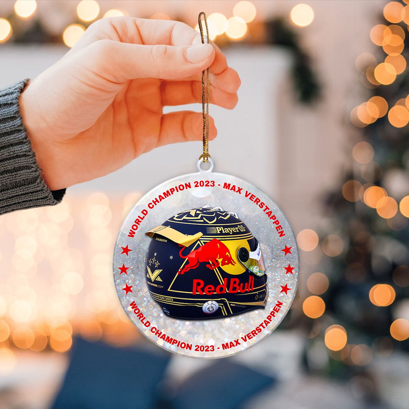 Red Bull Racing F1 2-Side Printed Acrylic Ornament  – Gift for Christmas Day