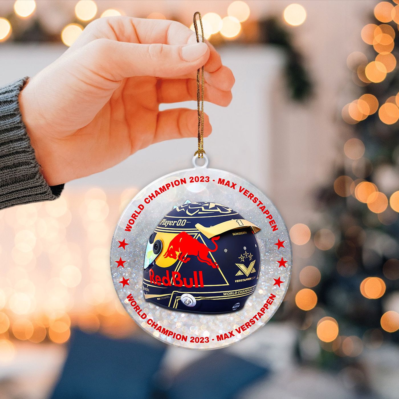 Red Bull Racing F1 2-Side Printed Acrylic Ornament  – Gift for Christmas Day