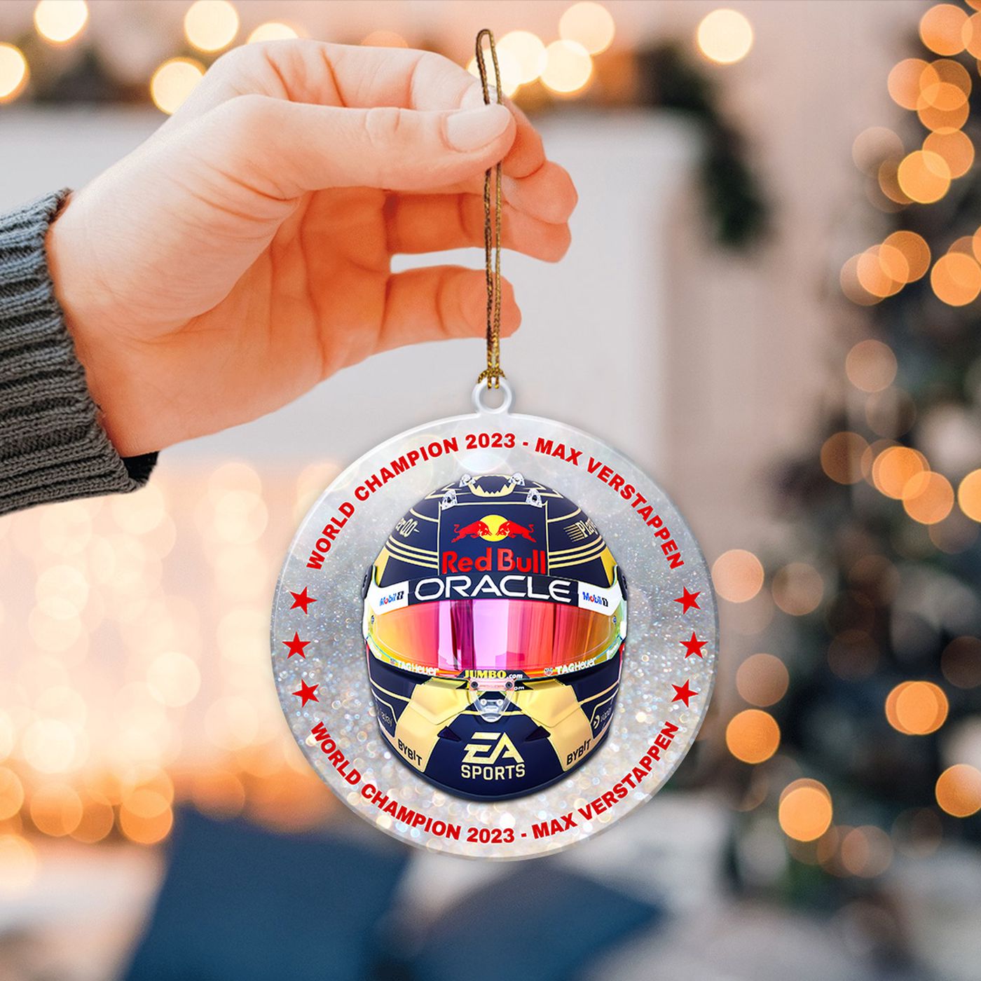 Red Bull Racing F1 2-Side Printed Acrylic Ornament  – Gift for Christmas Day