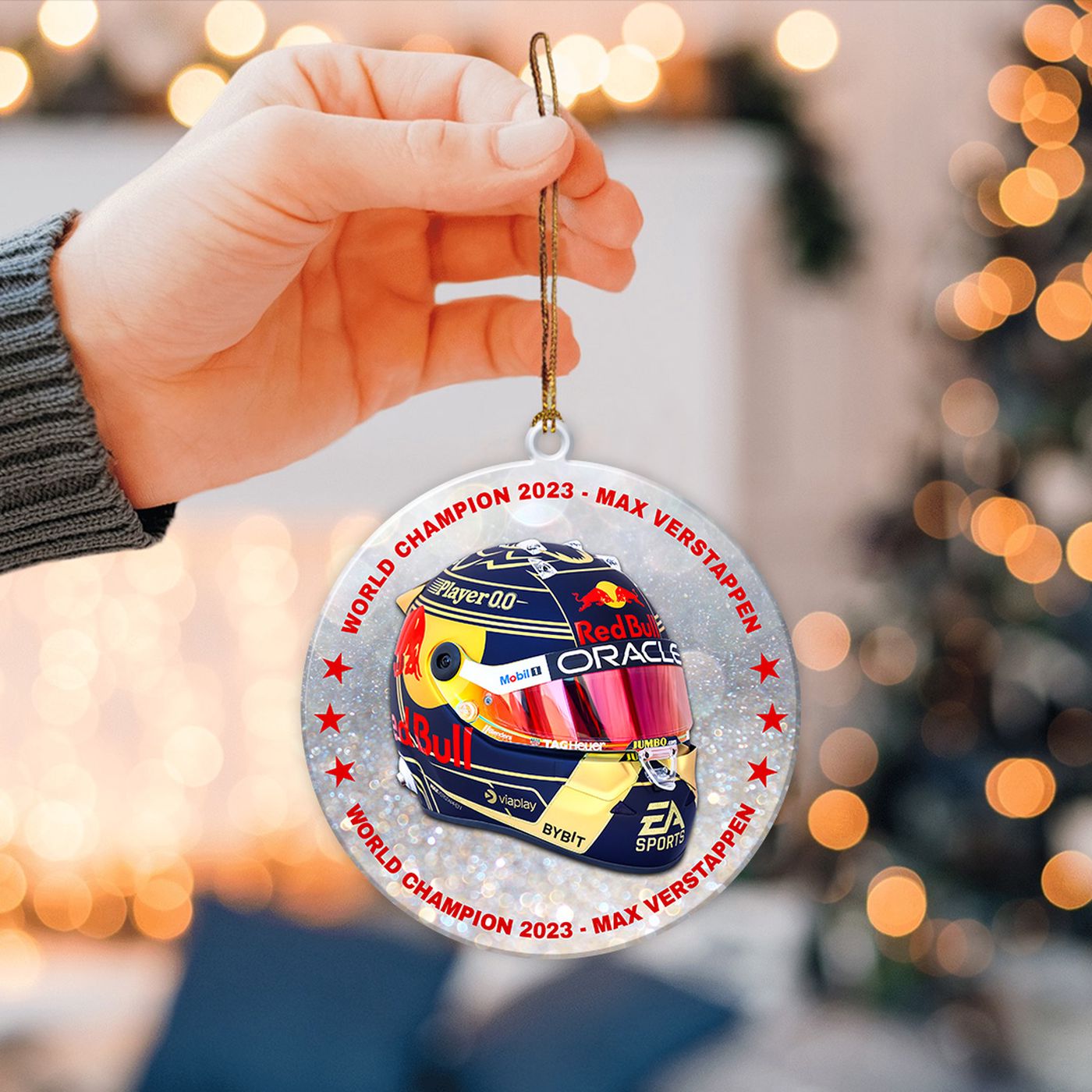 Red Bull Racing F1 2-Side Printed Acrylic Ornament  – Gift for Christmas Day