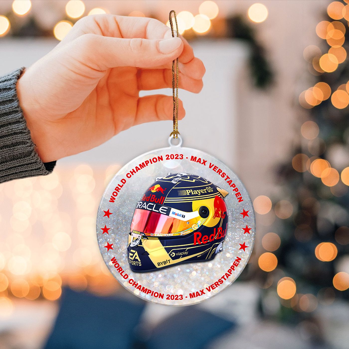 Red Bull Racing F1 2-Side Printed Acrylic Ornament  – Gift for Christmas Day