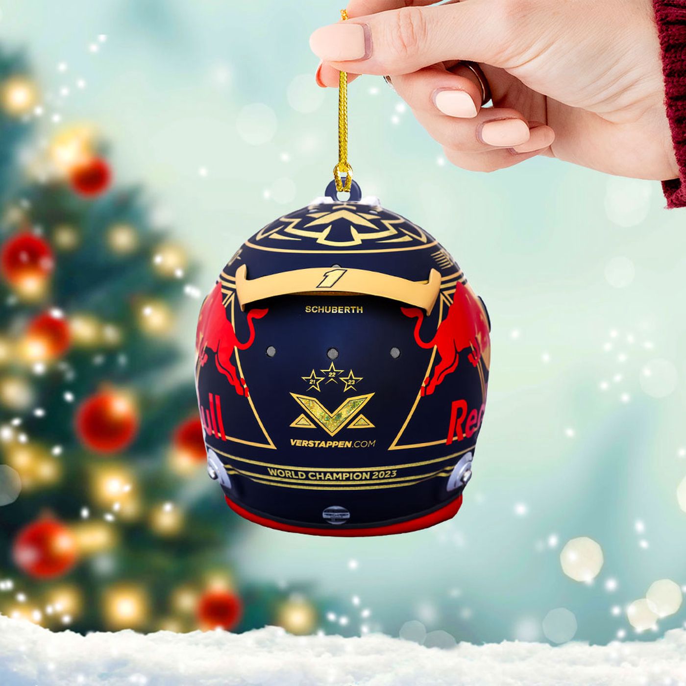 Red Bull Racing F1 2023 Champion Clear 1-Sided Acrylic Ornament  – Gift for Christmas Day