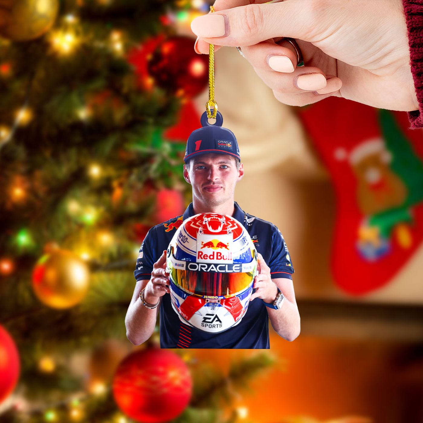 Red Bull Racing F1 Clear 1-Sided Acrylic Ornament  – Gift for Christmas Day