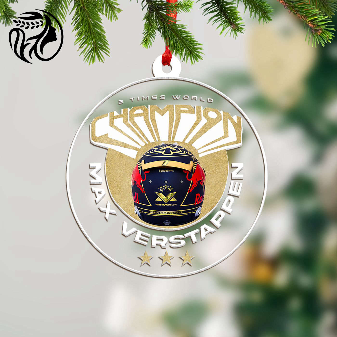 Red Bull Racing F1 Clear 1-Sided Acrylic Ornament  – Gift for Christmas Day