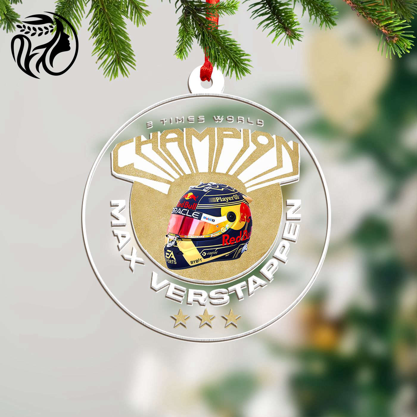 Red Bull Racing F1 Clear 1-Sided Acrylic Ornament  – Gift for Christmas Day