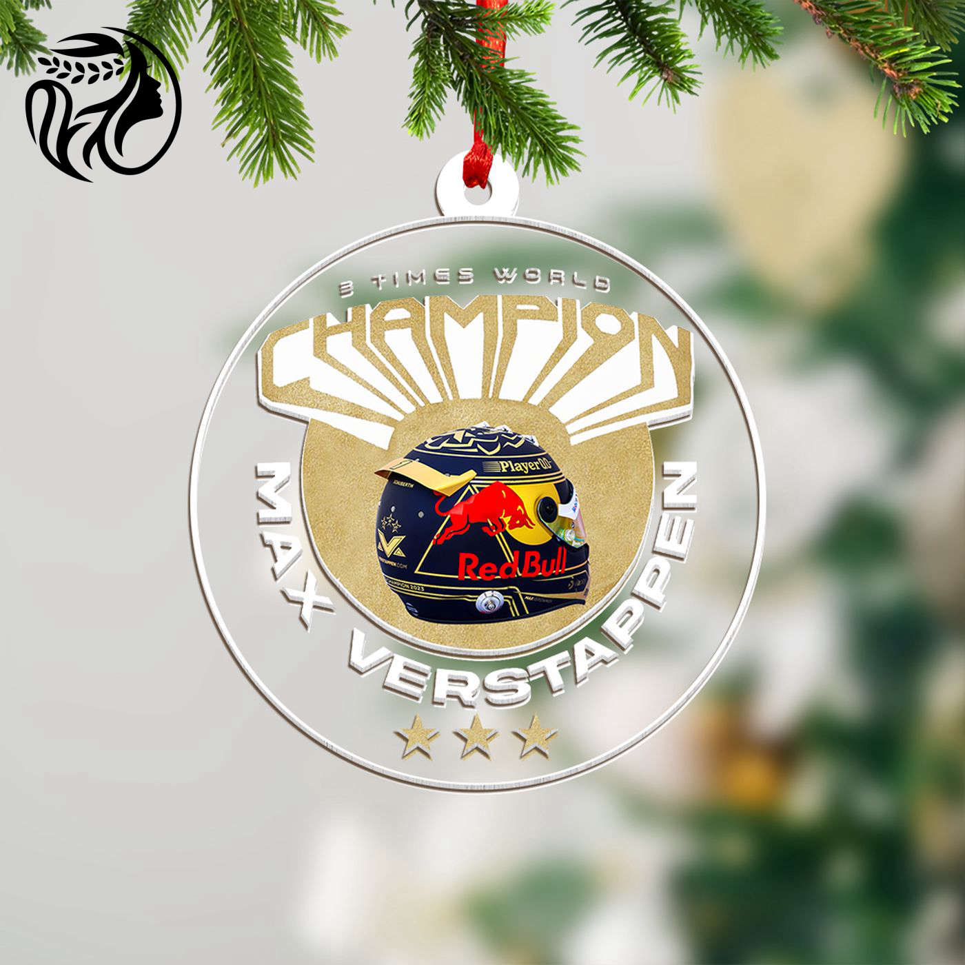 Red Bull Racing F1 Clear 1-Sided Acrylic Ornament  – Gift for Christmas Day