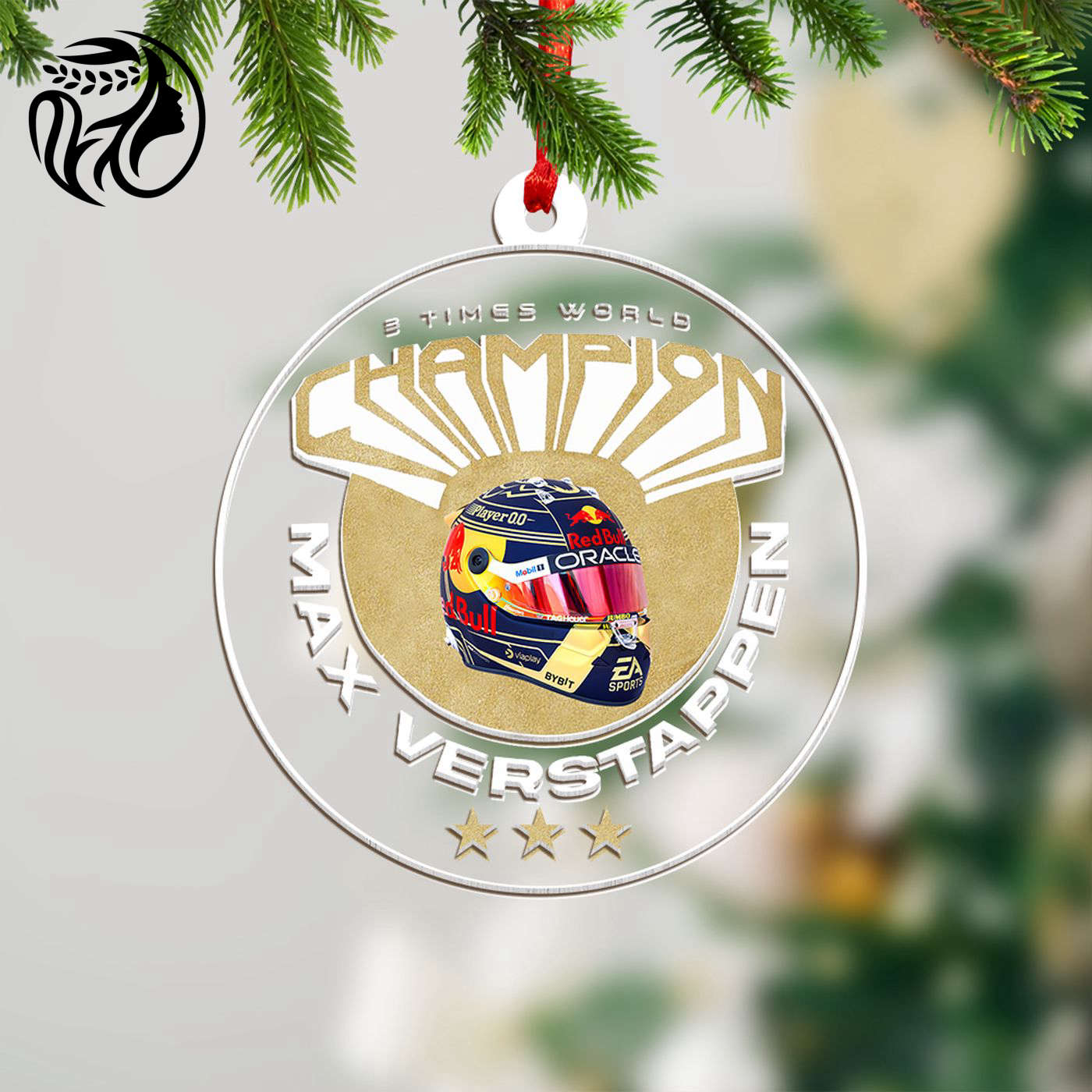 Red Bull Racing F1 Clear 1-Sided Acrylic Ornament  – Gift for Christmas Day