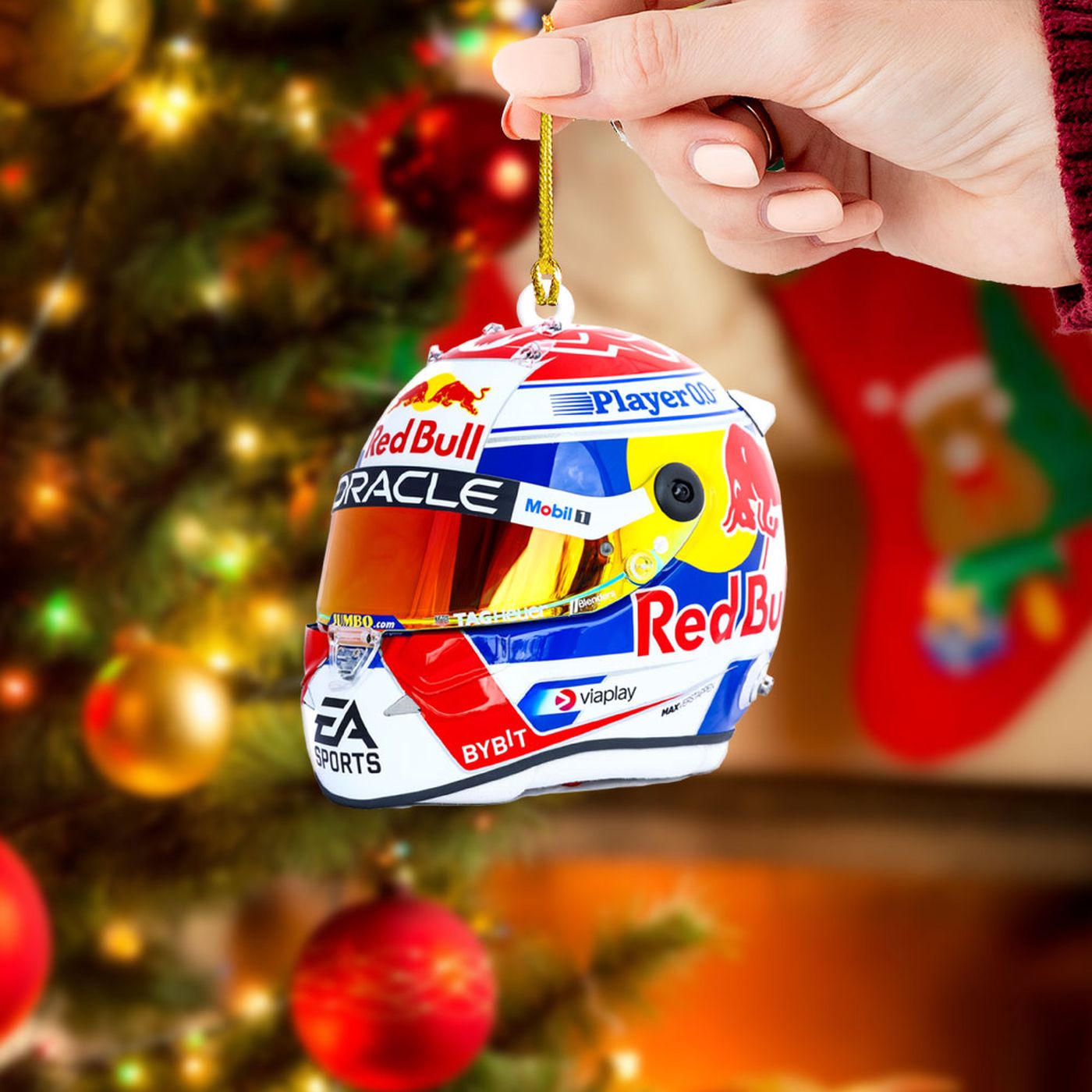 Red Bull Racing F1 Clear 1-Sided Acrylic Ornament  – Gift for Christmas Day