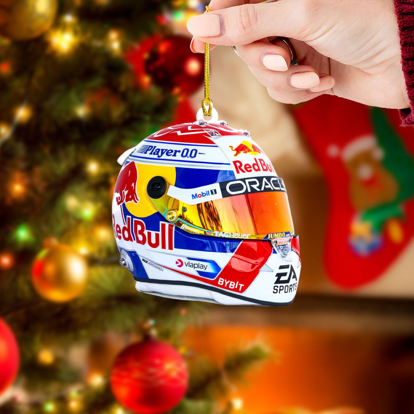 Red Bull Racing F1 Clear 1-Sided Acrylic Ornament  – Gift for Christmas Day