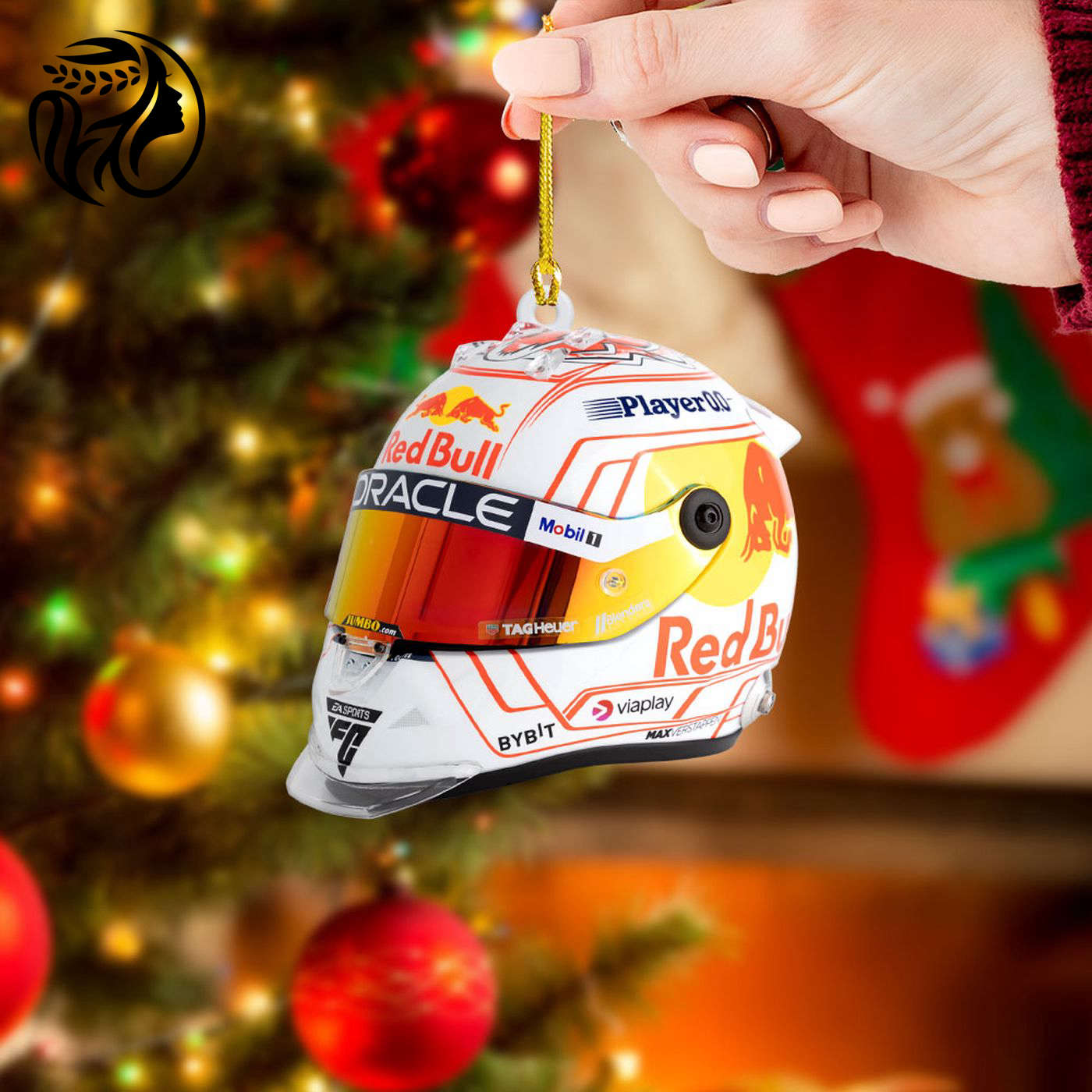 Red Bull Racing F1 Clear 1-Sided Acrylic Ornament  – Gift for Christmas Day