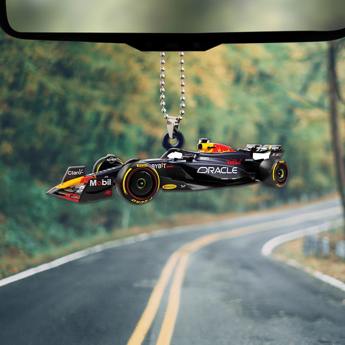 Red Bull Racing  Custom Shape-sided Acrylic Car Ornament