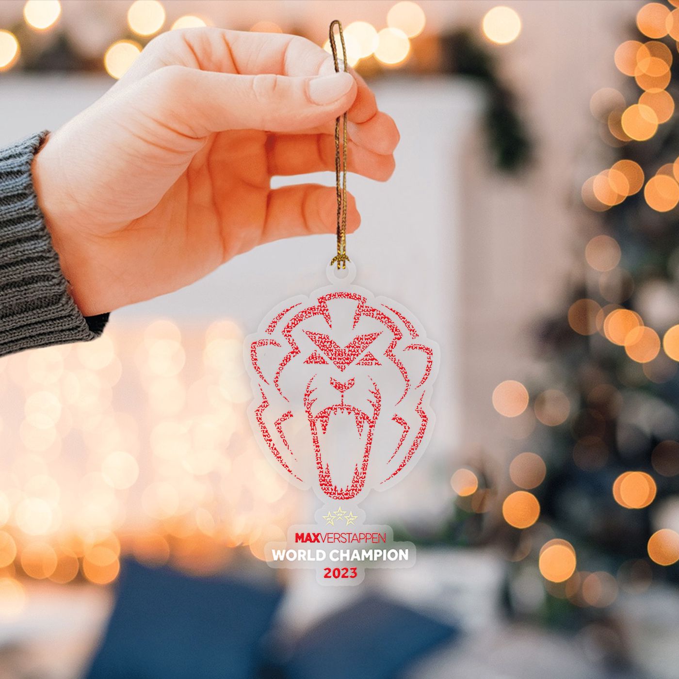 Red Bull Racing F1 Custom Shape Clear 1-sided Acrylic Ornament  – Gift for Christmas Day