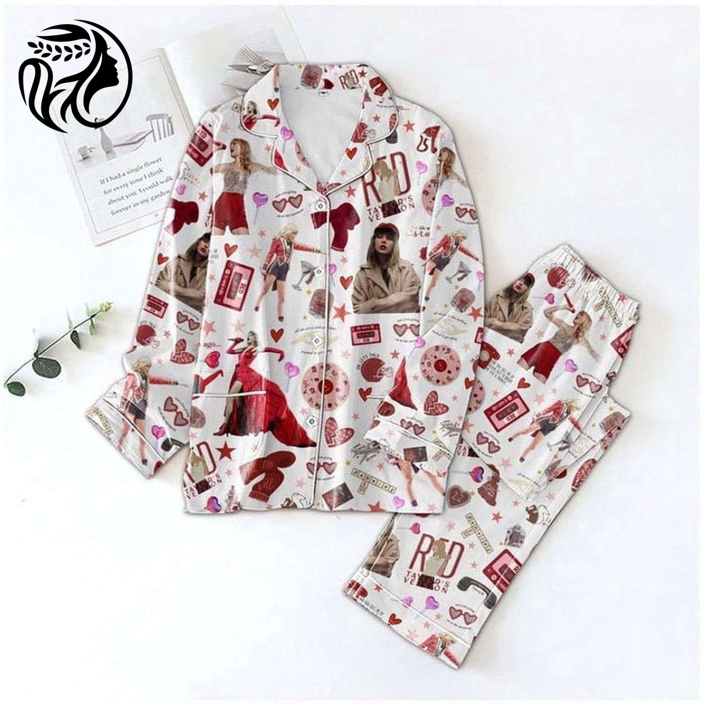 Stylish Red Taylor & Eras Tour Pajamas Set: Comfy & Trendy Sleepwear