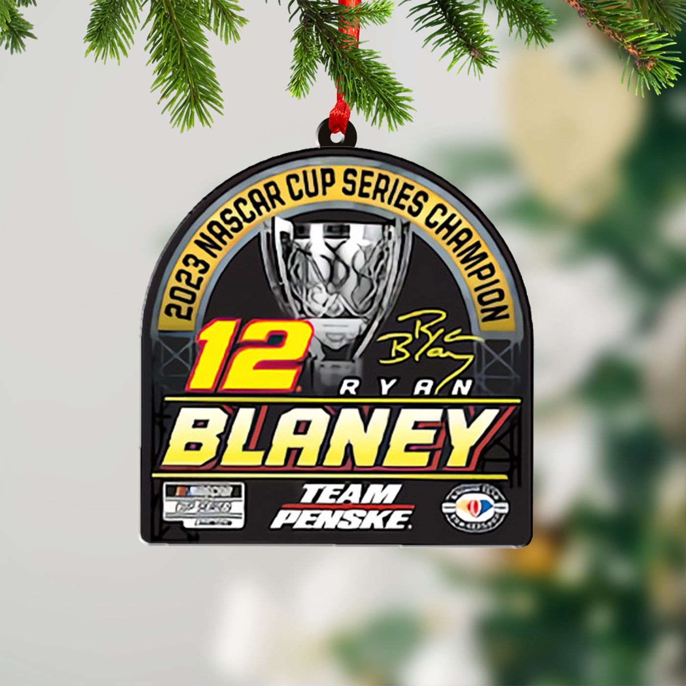 Ryan Blaney x Team Penske Custom Shape 1-sided Acrylic Ornament  – Gift for Christmas Day