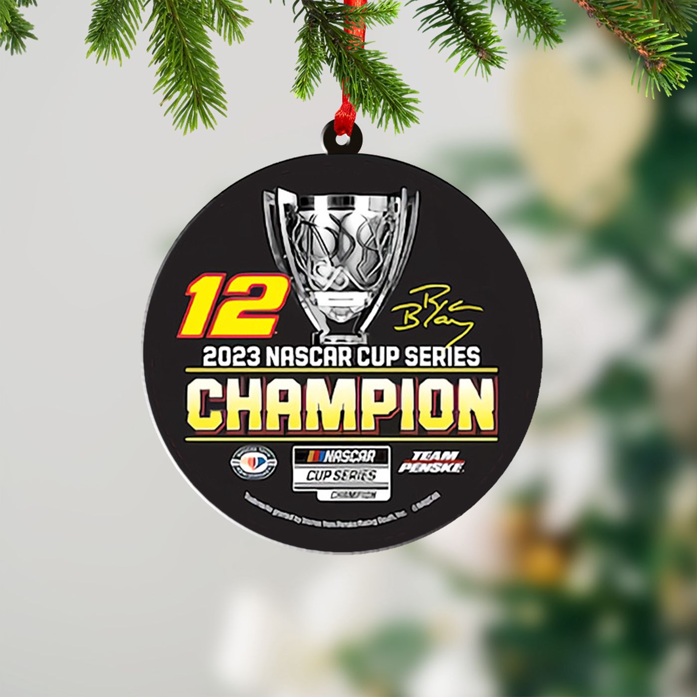 Ryan Blaney x Team Penske Custom Shape 1-sided Acrylic Ornament  – Gift for Christmas Day