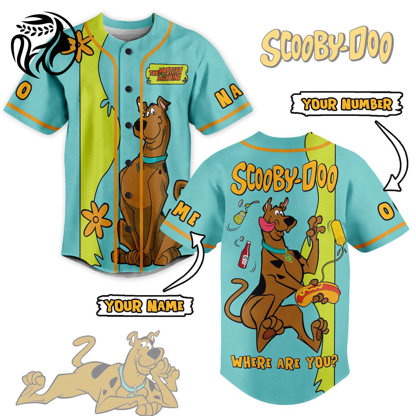 Scooby-Doo Baseball Jersey For Men Women And Kids Gift