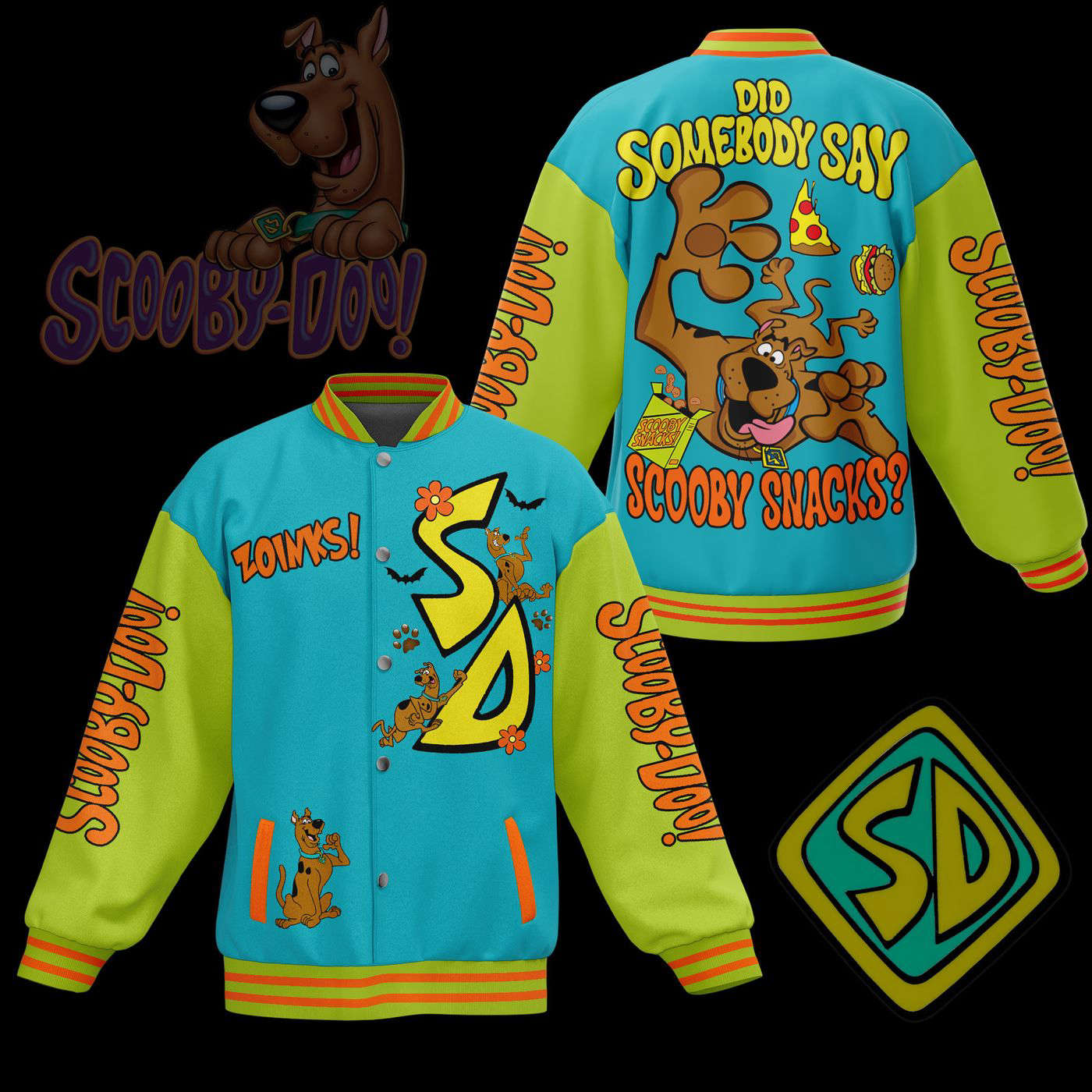 Scooby-Doo New Premium Baseball Jacket Gift For Fan