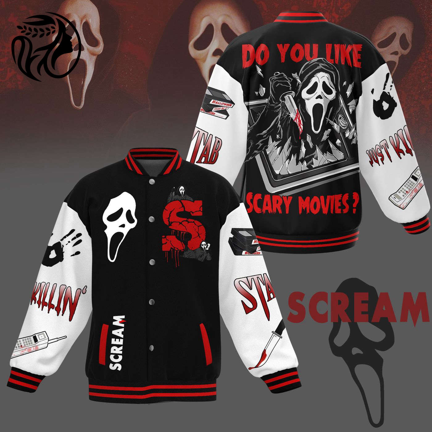 Scream New Premium Baseball Jacket Gift For Fan
