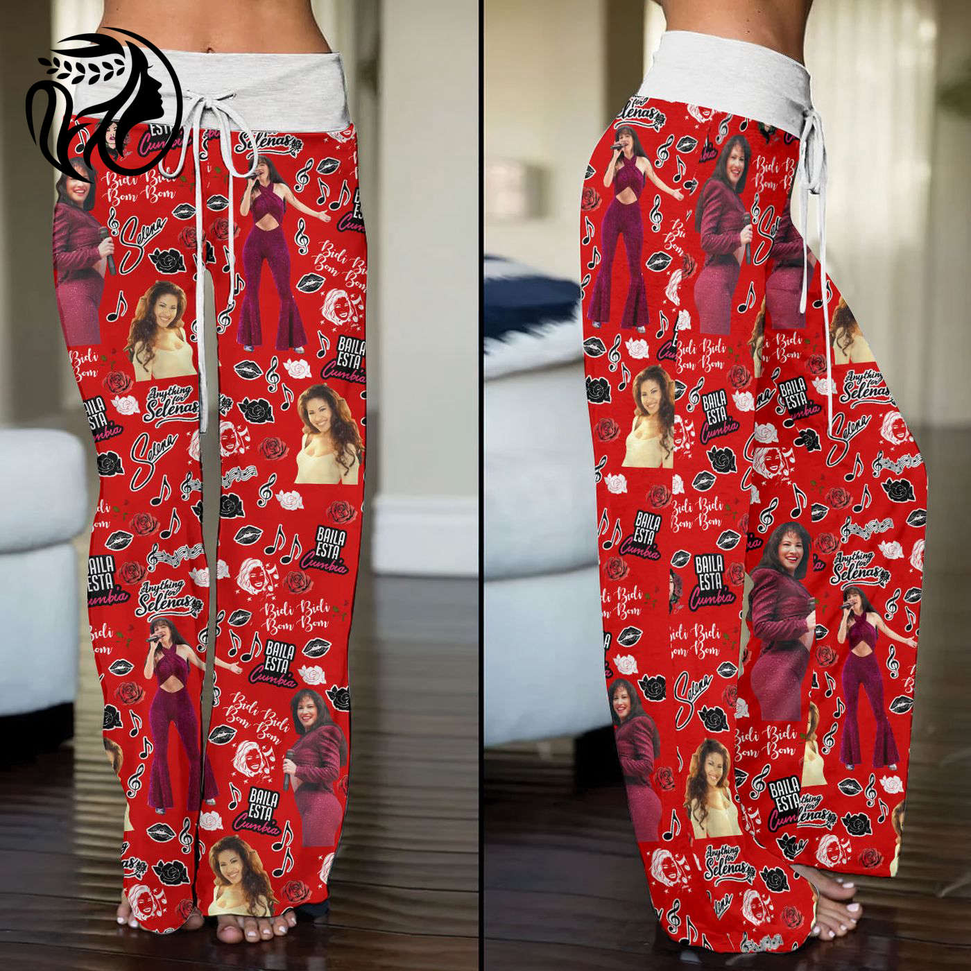 Selena Quintanilla Pérez High-Waisted Straight-Leg Trousers  - Gift for Women