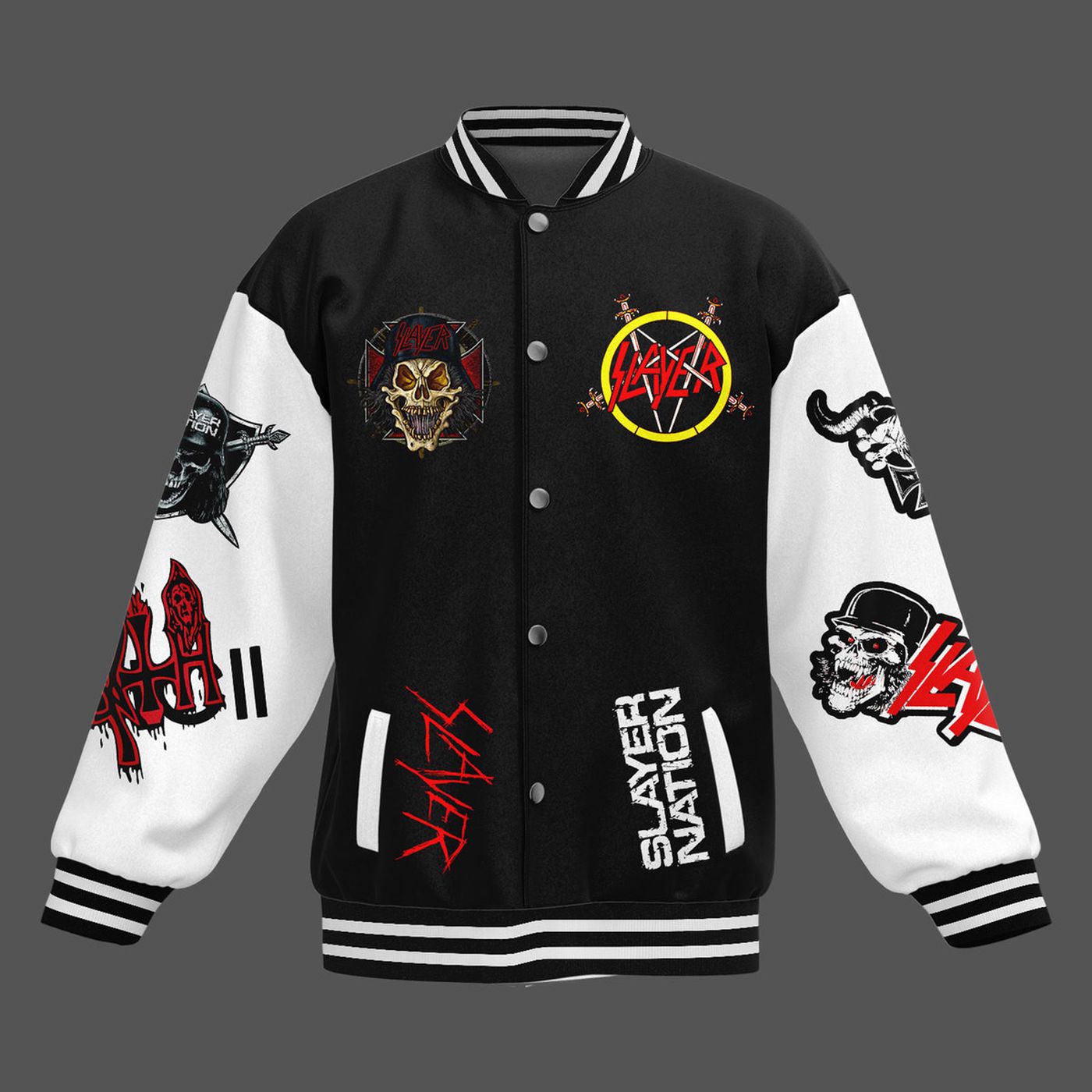 Slayer New Premium Baseball Jacket Gift For Fan Slayer New Premium Baseball Jacket Gift For Fan