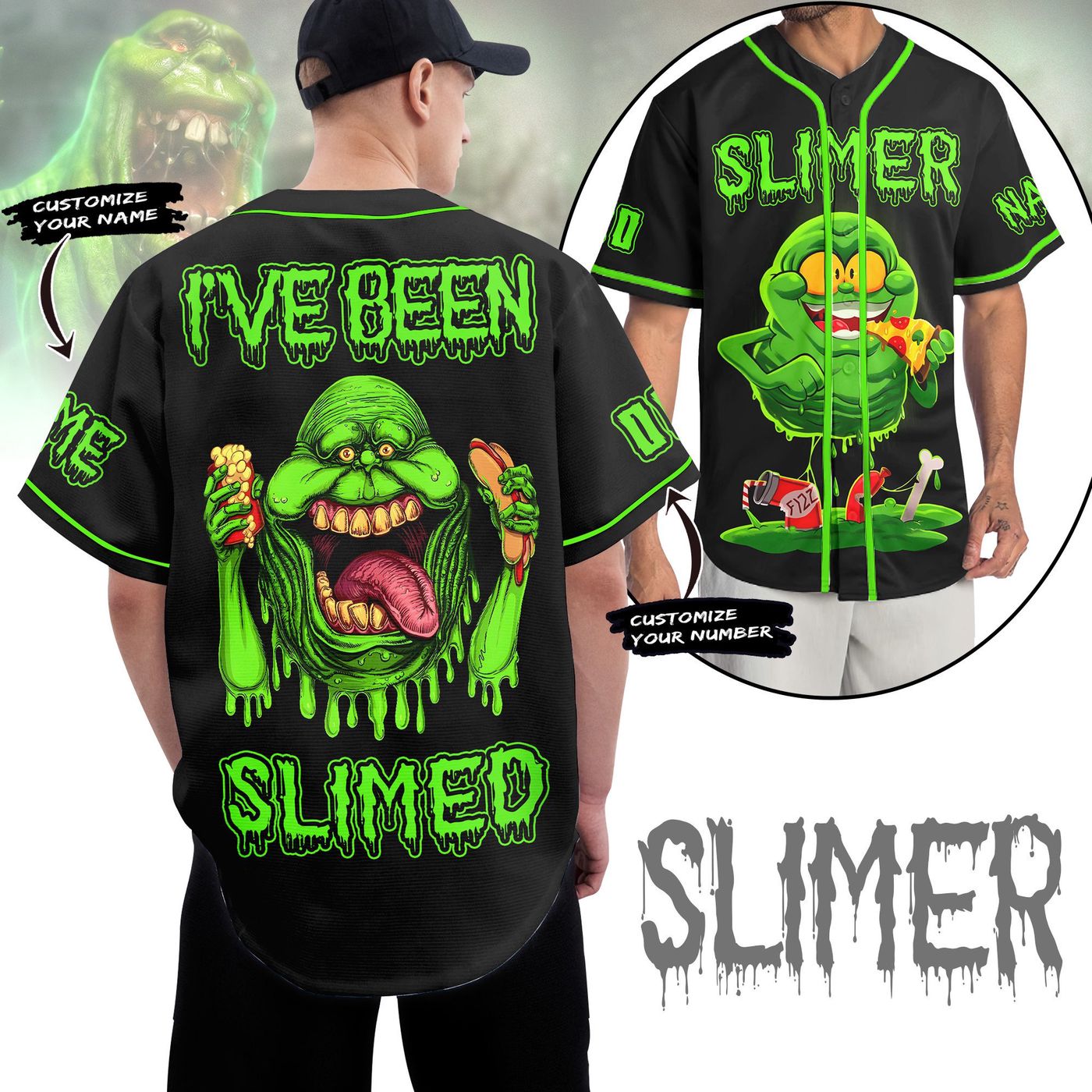 Slimer Baseball Jersey For Men Women And Kids Gift
