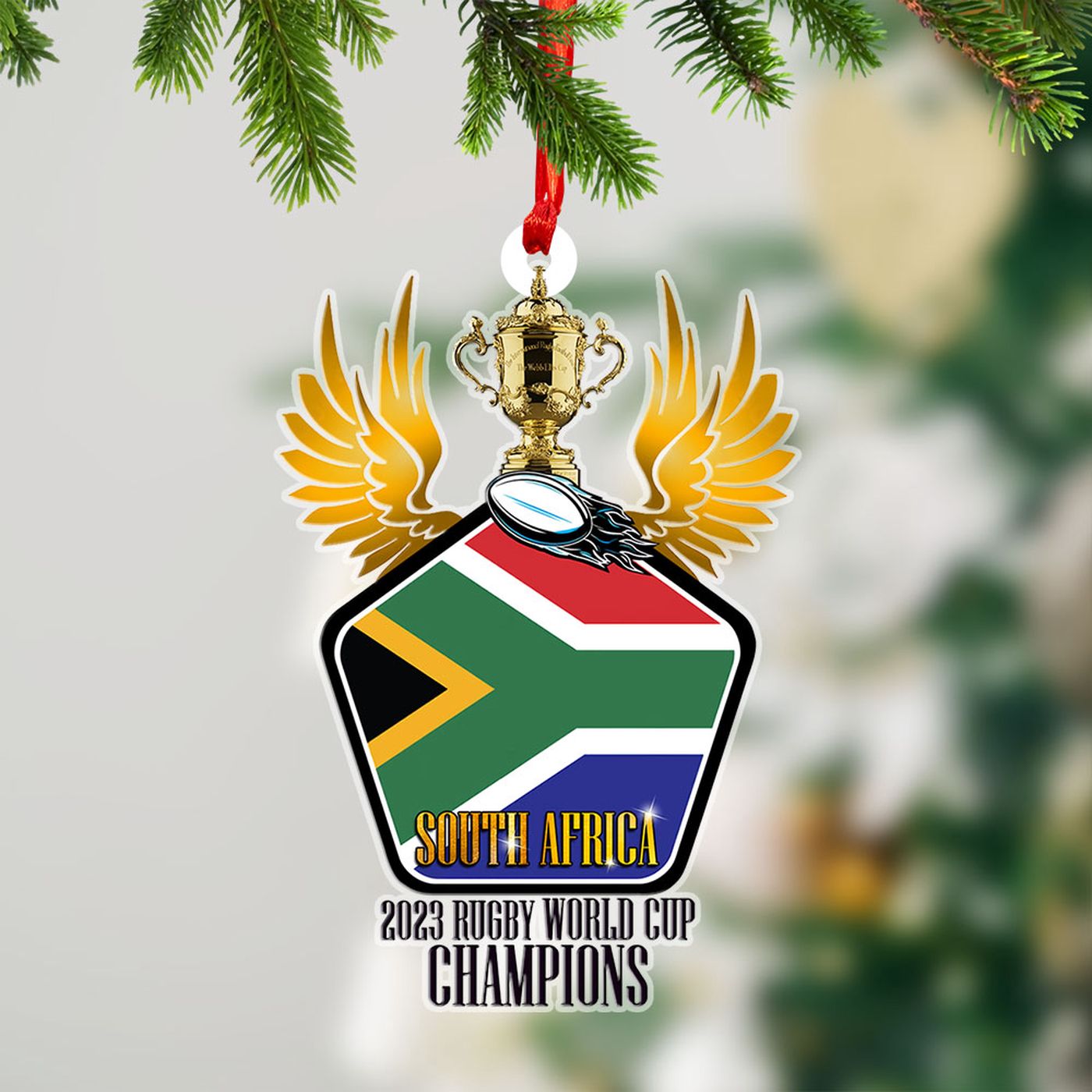 South Africa x Rugby World Cup Clear 1-Sided Acrylic Ornament Gift