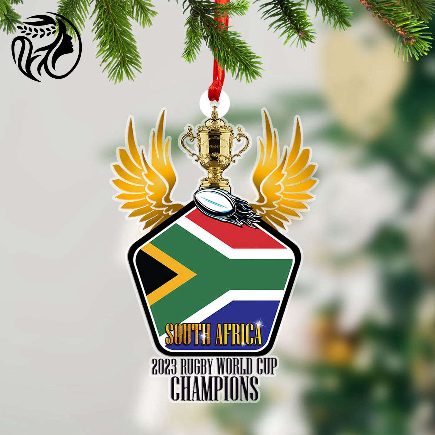 South Africa x Rugby World Cup Clear 1-Sided Acrylic Ornament Gift