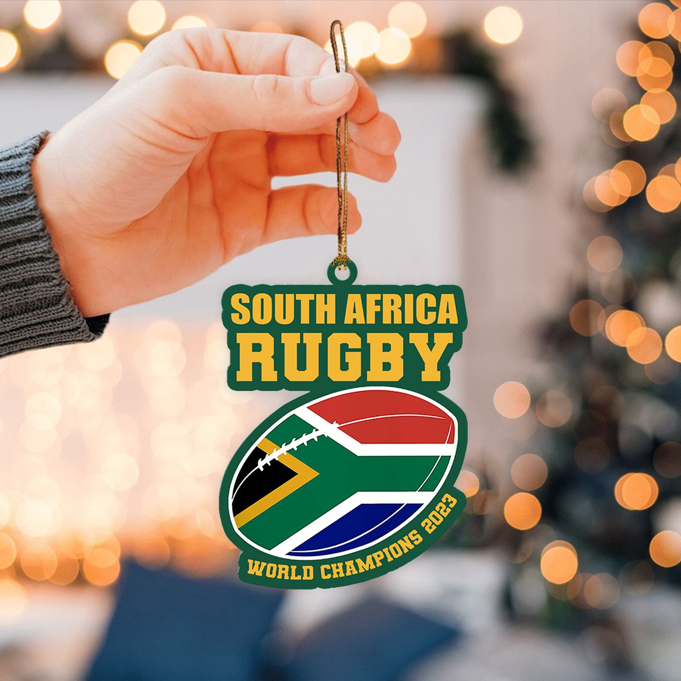 South Africa x Rugby World Cup Custom Shape 1-sided Acrylic Ornament  – Gift for Christmas Day