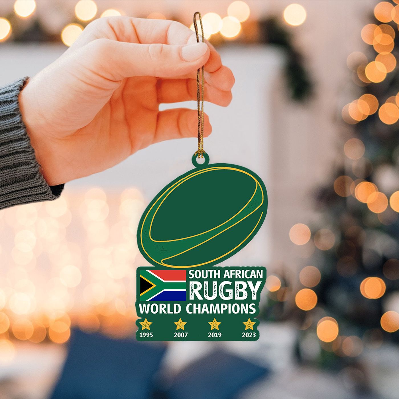 South Africa x Rugby World Cup Custom Shape 1-sided Acrylic Ornament  – Gift for Christmas Day