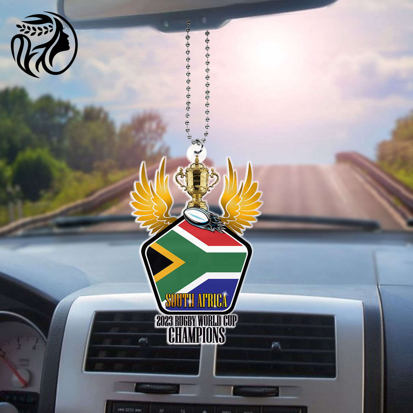 South Africa x Rugby World Cup Custom shape Clear 1-sided Acrylic Car Ornament  – Gift for Christmas Day