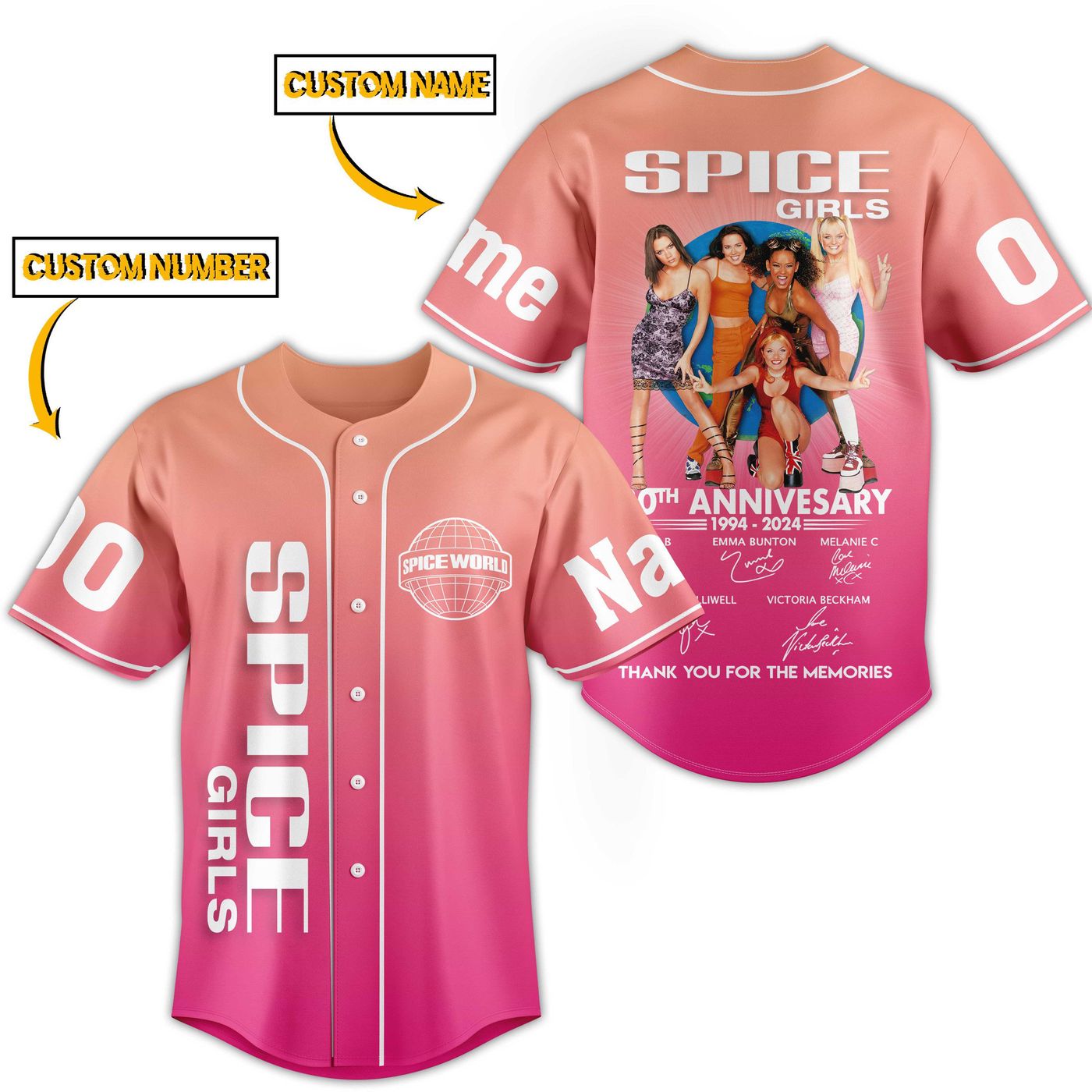 Spice Girls Baseball Jersey For Men Women And Kids Gift