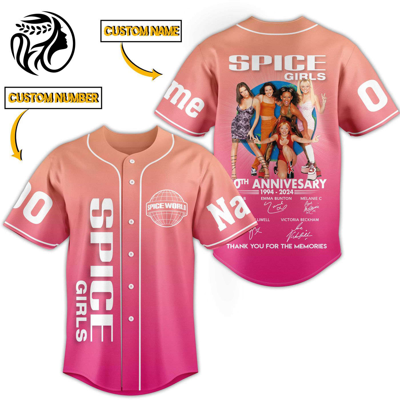 Spice Girls Baseball Jersey For Men Women And Kids Gift