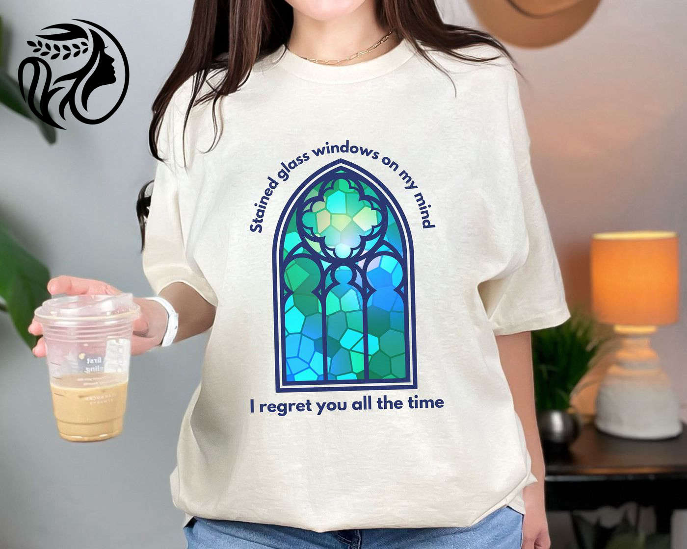 Taylor Swift Stained Glass Inspired T-Shirt Midnight Album Lyrics Merch – Perfect Gift for Swifties & Swift Lovers