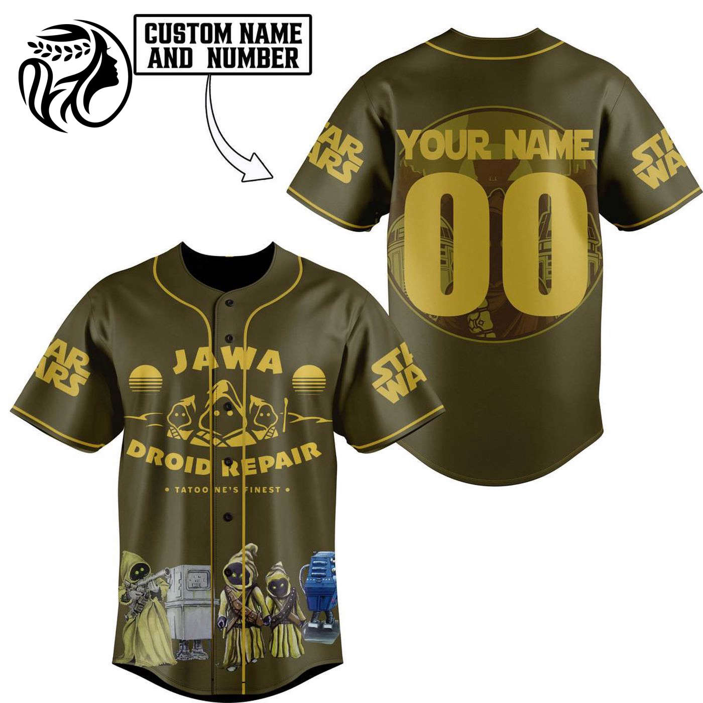 Star Wars Jawa Droid Repair Baseball Jersey For Men Women And Kids Gift