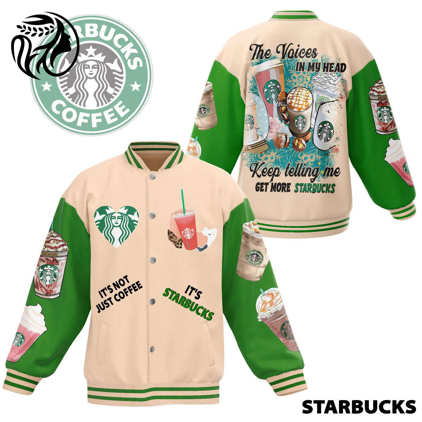 Starbucks New Premium Baseball Jacket Gift For Fan