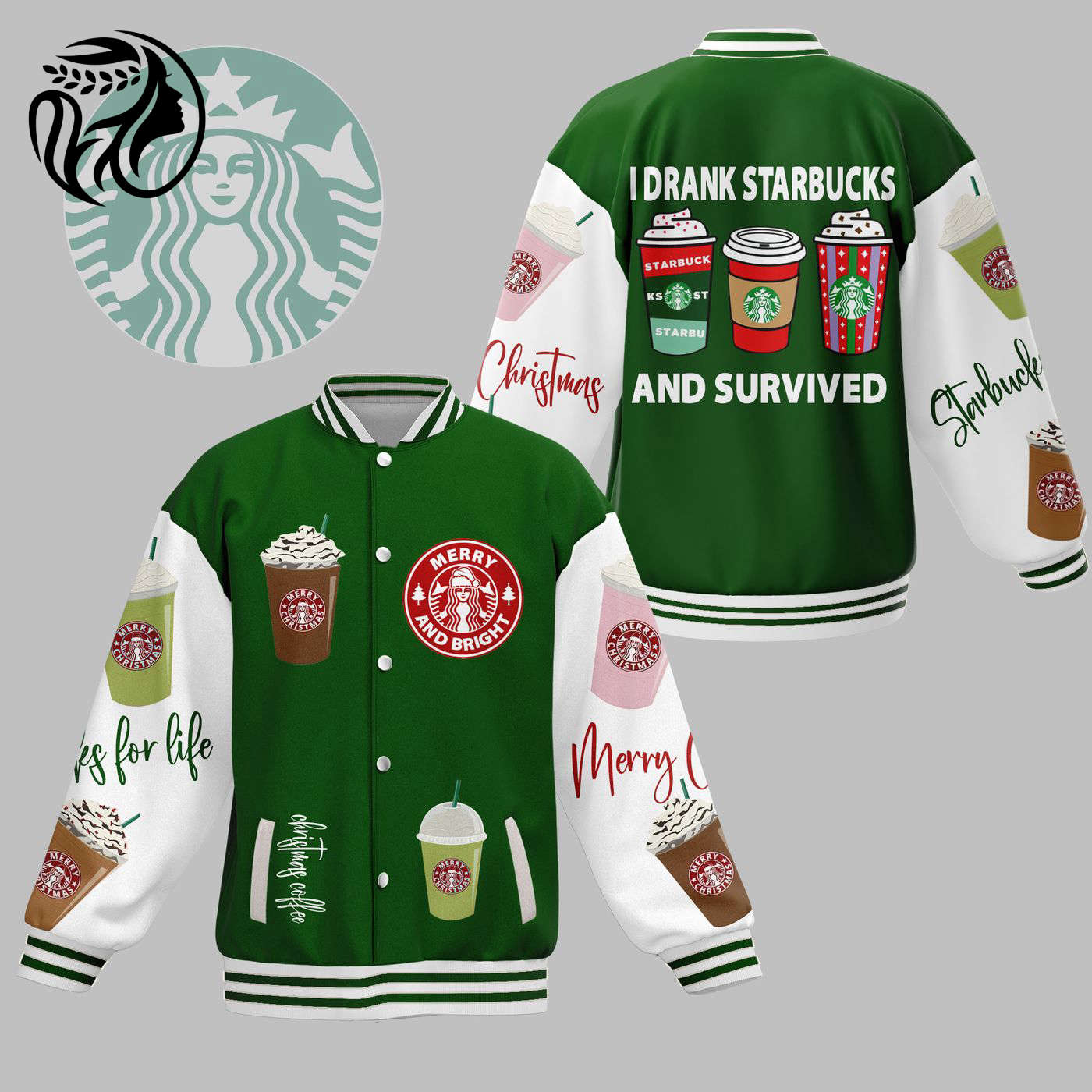 Starbucks New Premium Baseball Jacket Gift For Fan