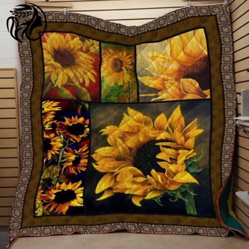 Personalized Sunflower 3D Quilt Blanket: Customizable Comfort