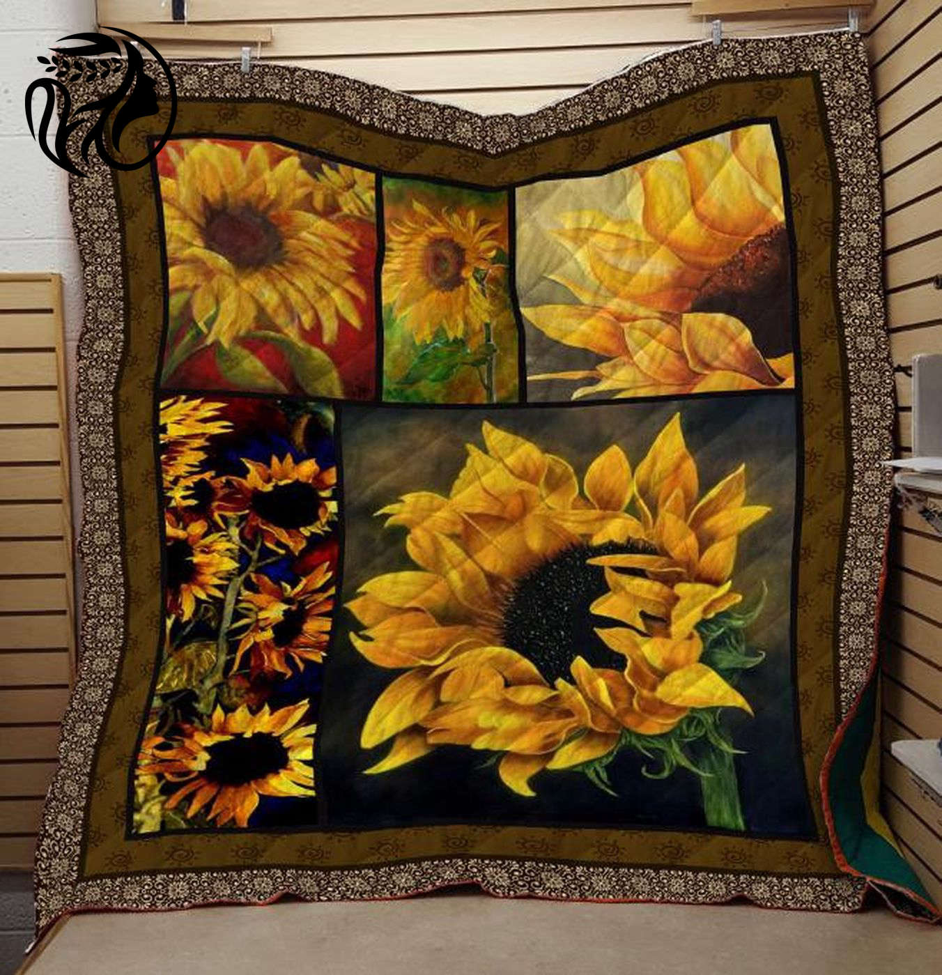 Personalized Sunflower 3D Quilt Blanket: Customizable Comfort