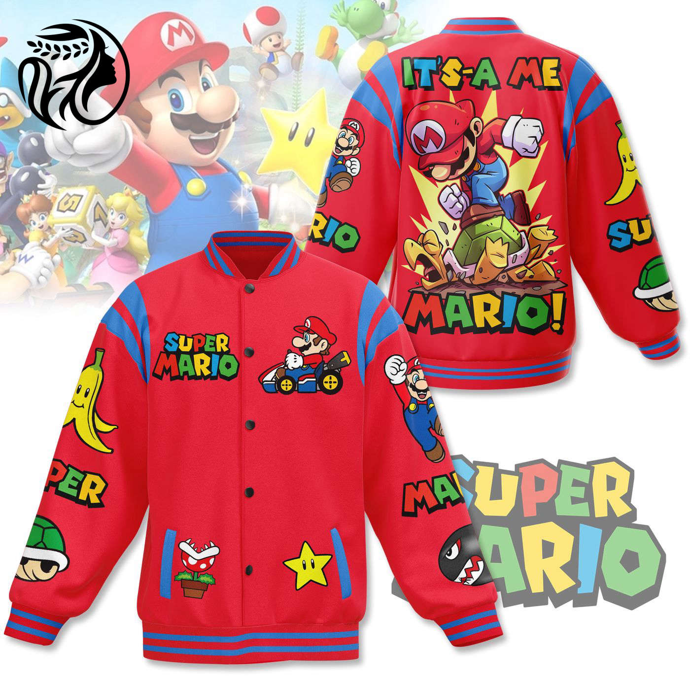 Super Mario New Premium Baseball Jacket Gift For Fan