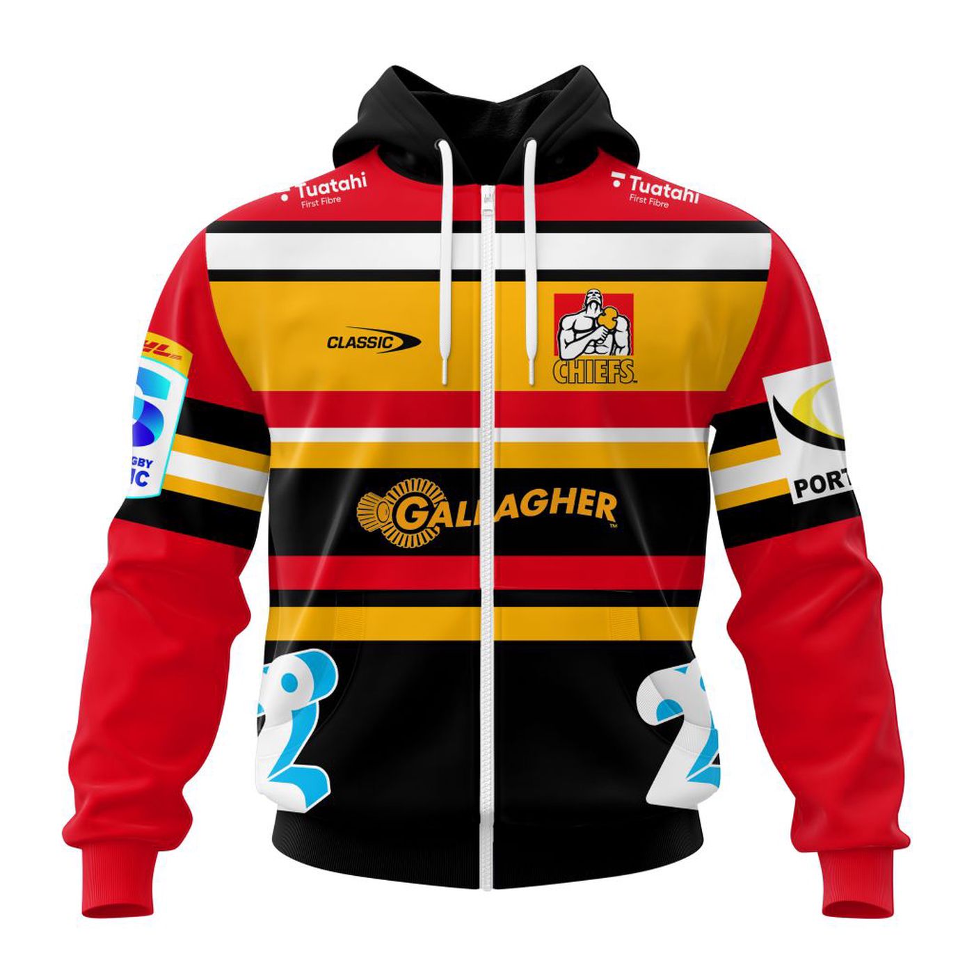 Super Rugby Gallagher Chiefs Personalized 2024 Heritage Kits 3d Printed Hoodie 3d Printed Hoodie