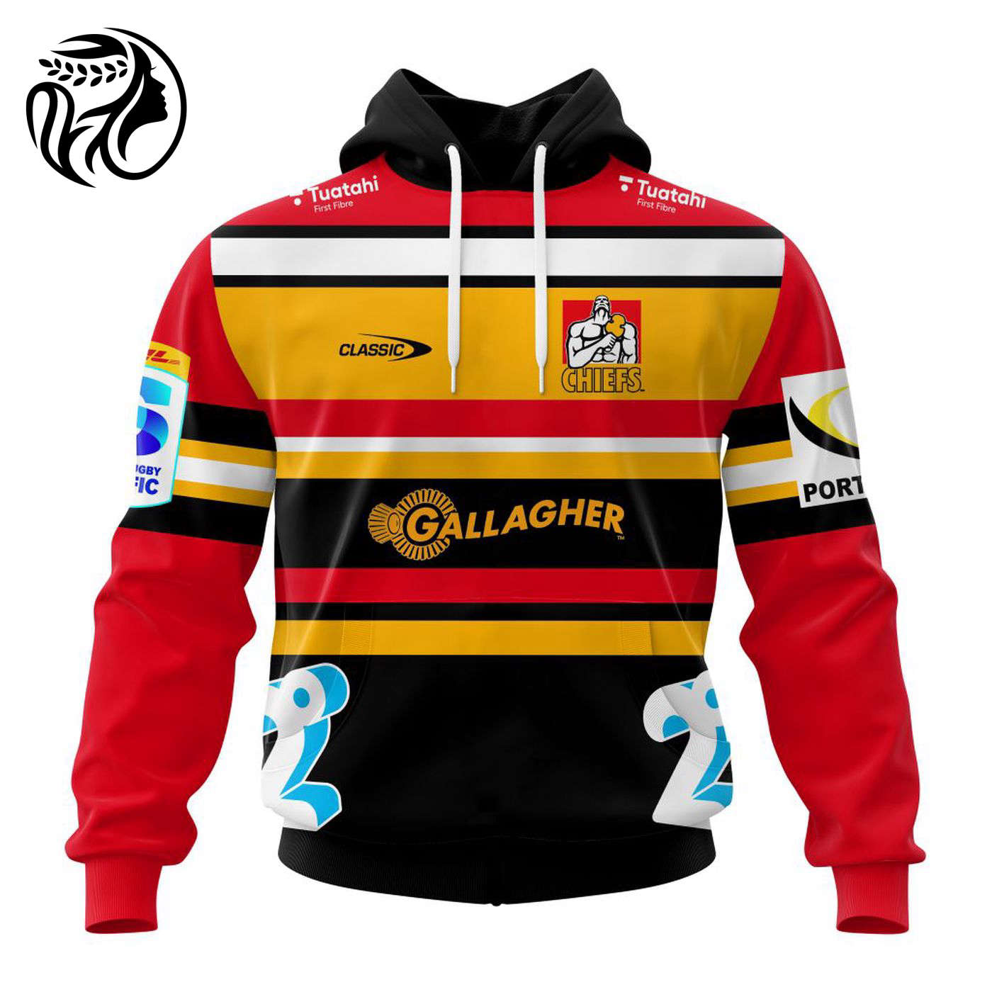 Super Rugby Gallagher Chiefs Personalized 2024 Heritage Kits 3d Printed Hoodie 3d Printed Hoodie