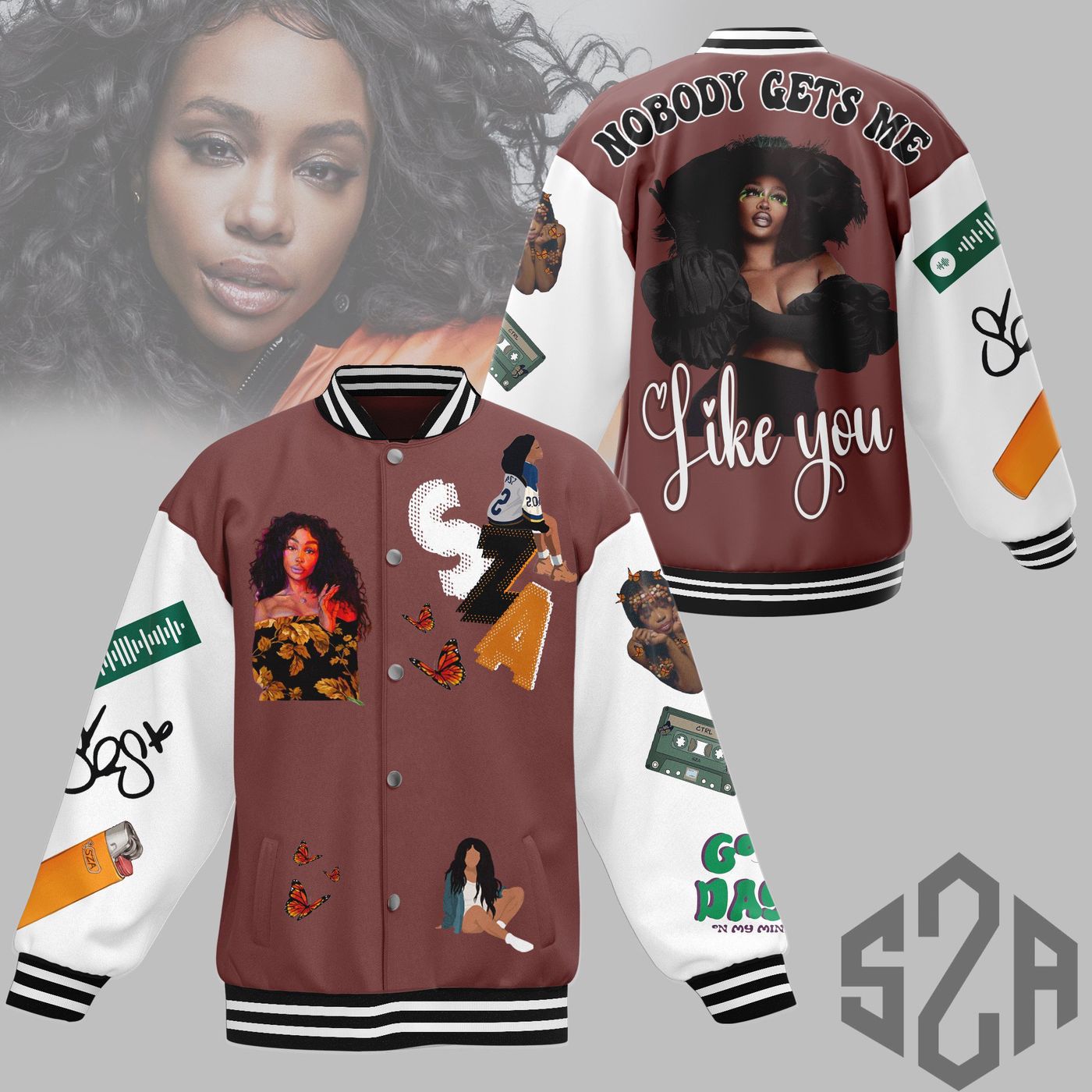 SZA New Premium Baseball Jacket Gift For Fan SZA New Premium Baseball Jacket Gift For Fan