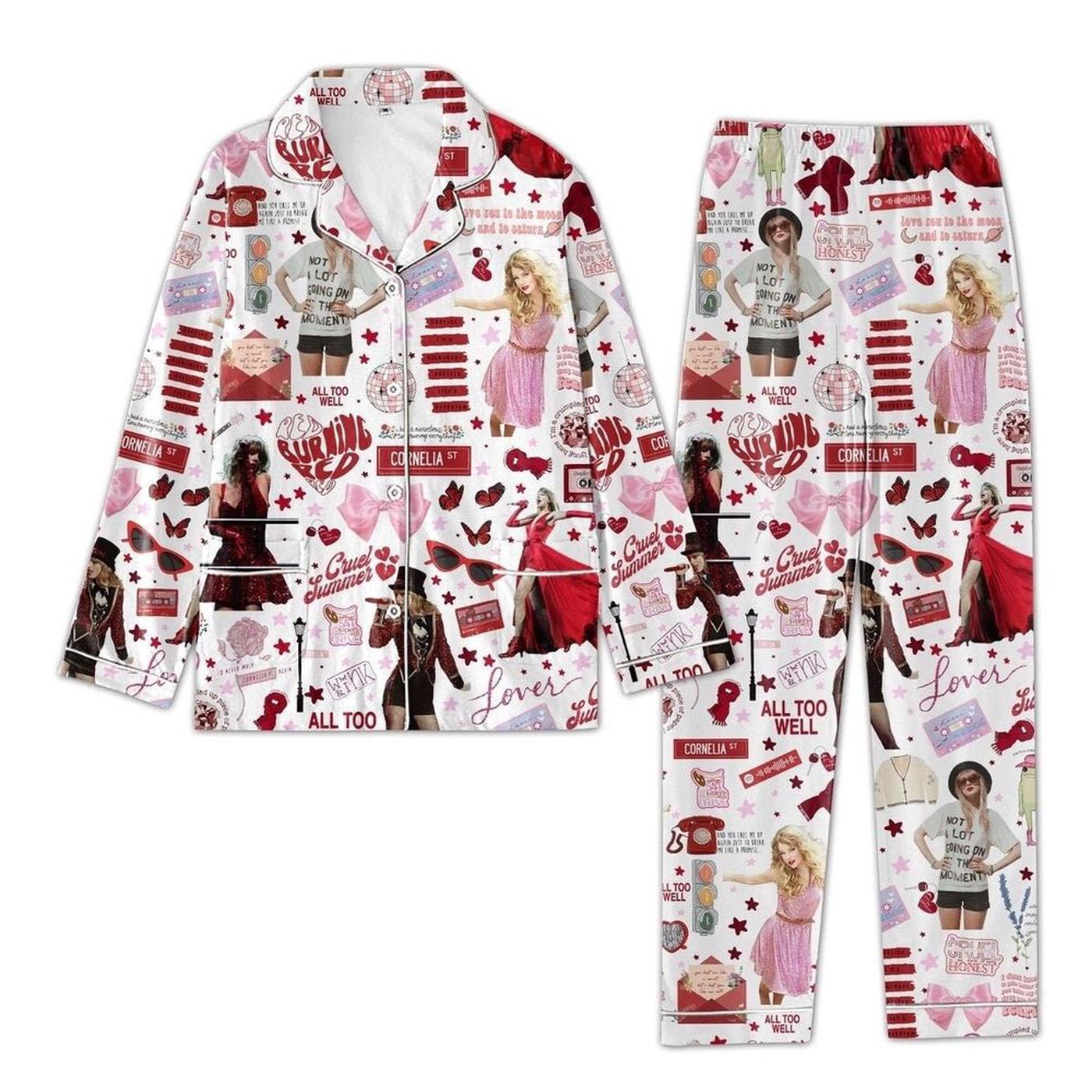 Taylor All Hit Album Eras Tour Pajamas Set – Comfy Stylish Sleepwear