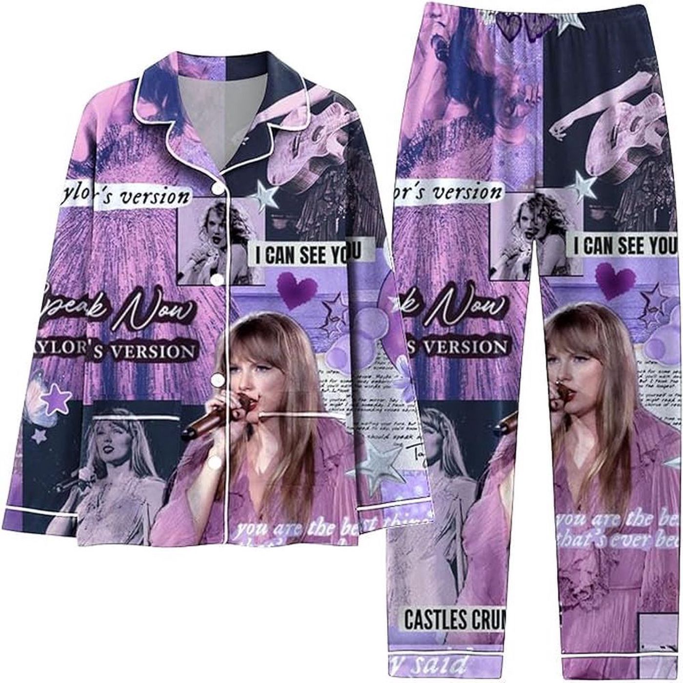 Stylish Taylor Button Down Pajamas Set – Shop the 1989 Taylor s Collection Now!