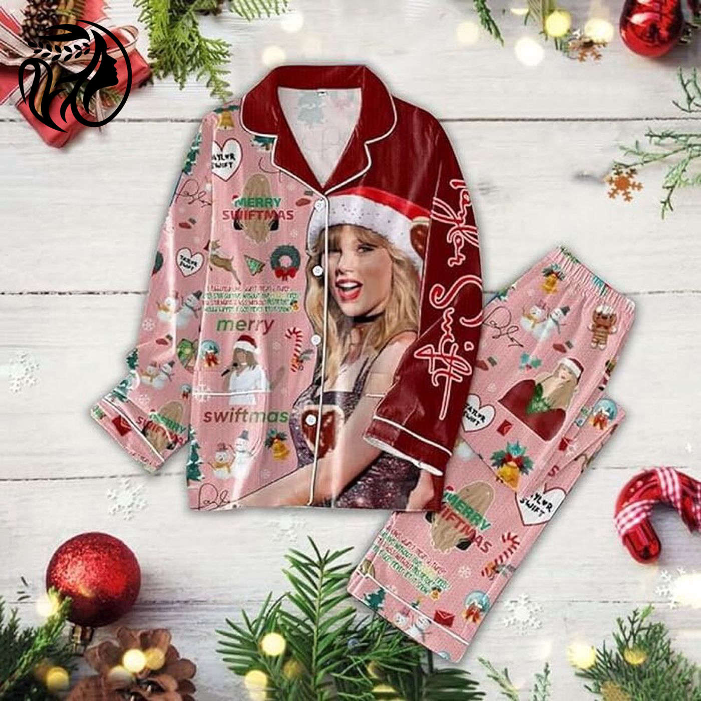Classic Taylor Button Down Pajamas Set – 1989 Vintage Edition