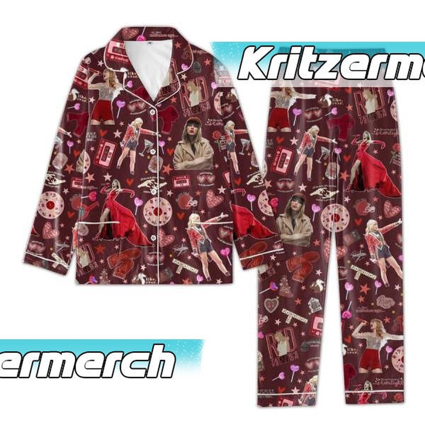 Shop Taylor Button Down Pajamas Set V6 – Swift Version