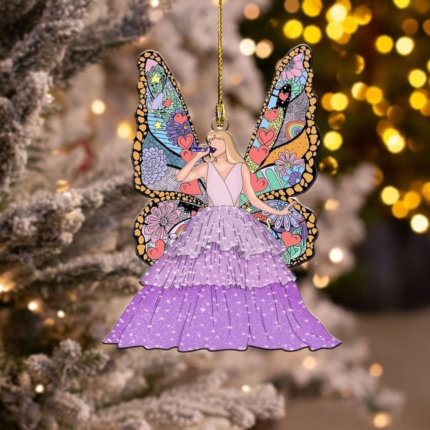 Taylor Swift Eras Tour Christmas Ornaments: Butterfly Merch 2023