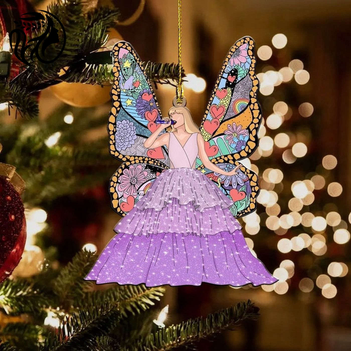 Taylor Swift Eras Tour Christmas Ornaments: Butterfly Merch 2023