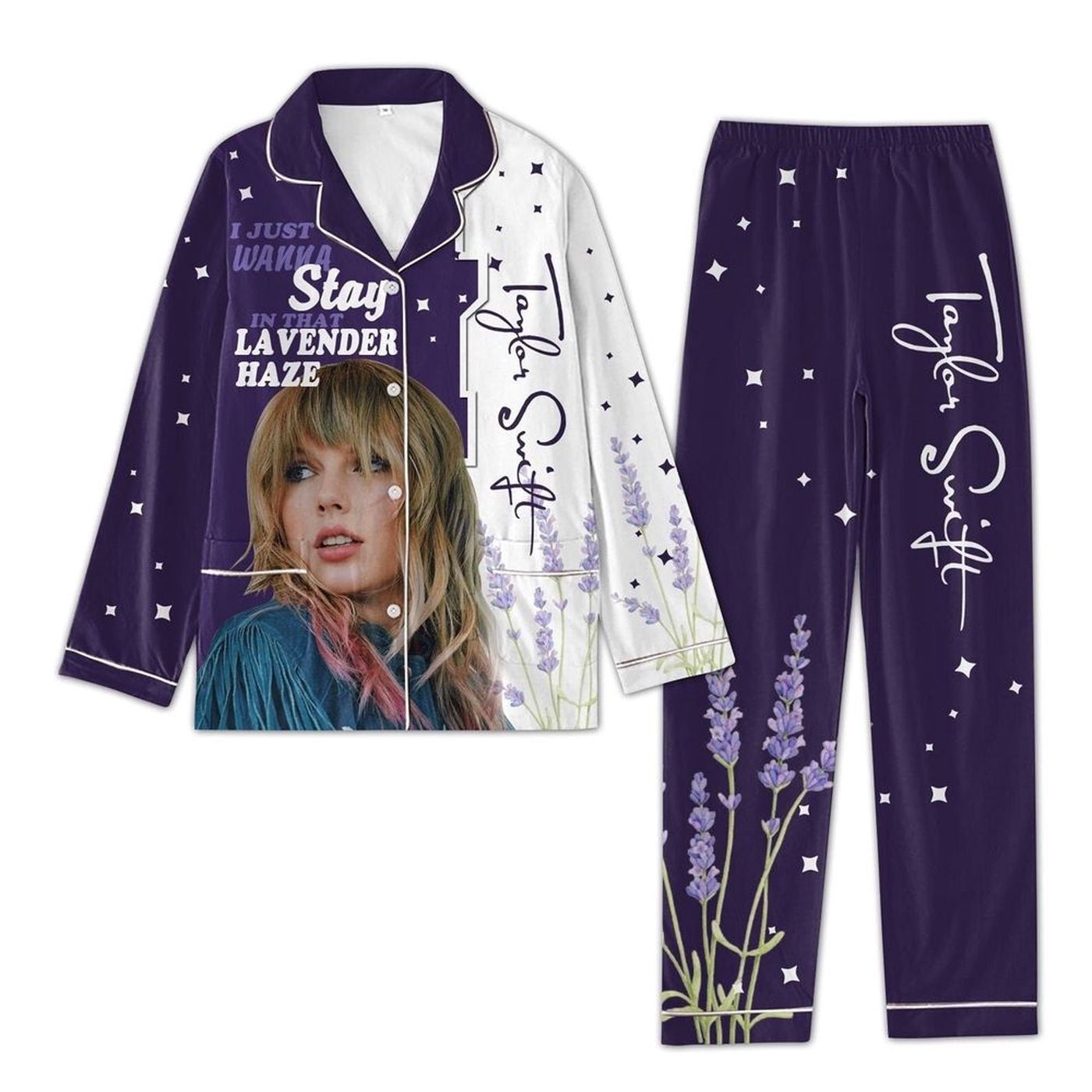 Taylor Lavender Haze & Eras Tour Pajamas Set: Dreamy & Stylish Sleepwear